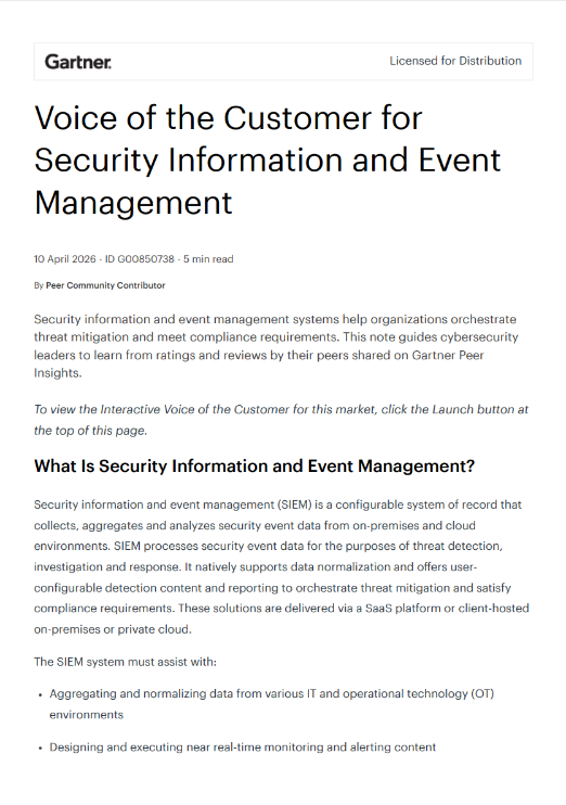 Seceon Voice of Customer Report