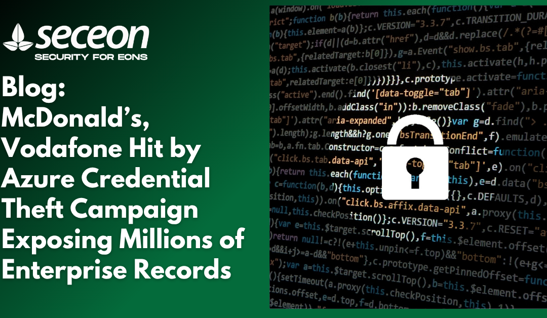 McDonald’s, Vodafone Hit by Azure Credential Theft Campaign Exposing Millions of Enterprise Records