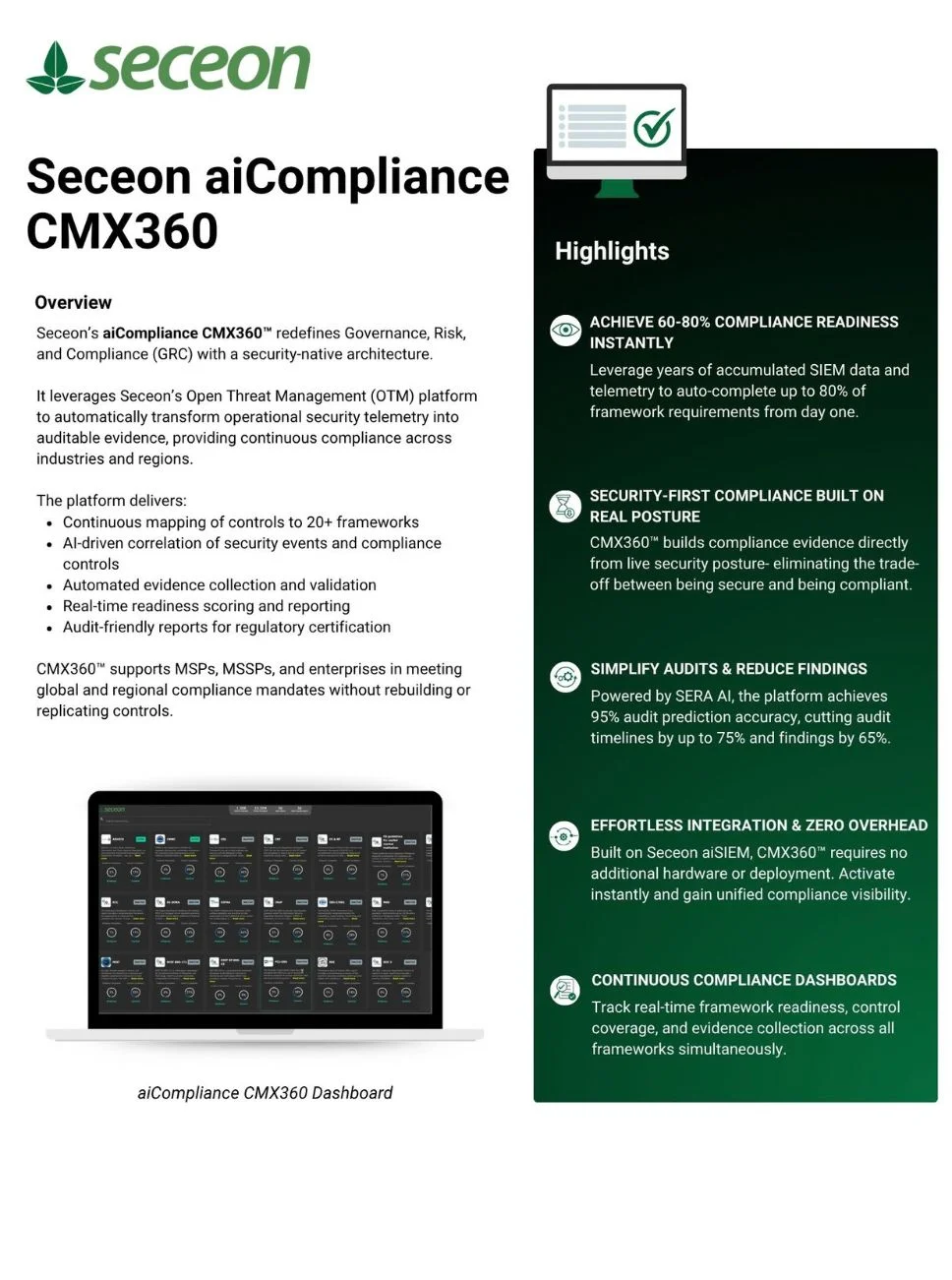 Seceon aiSIEM Datasheet